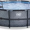 EXIT TOYS EXIT Stone Zwembad - 488 X 122 Cm - Met Zandfilterpomp En Trap