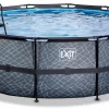 EXIT TOYS EXIT Stone Zwembad - 450 X 122 Cm - Met Zandfilterpomp En Trap