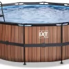 EXIT TOYS EXIT Wood Zwembad - 427 X 122 Cm - Met Zandfilterpomp En Trap