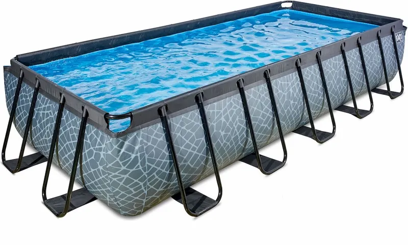 EXIT TOYS EXIT Stone Zwembad - 540 X 250 X 100 Cm - Met Zandfilterpomp En Trap - Afbeelding 2